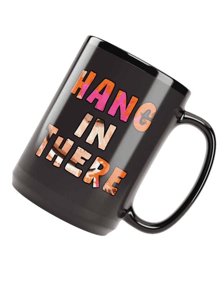 Orangutan Watercolour Black Mug (15oz) product image (2)