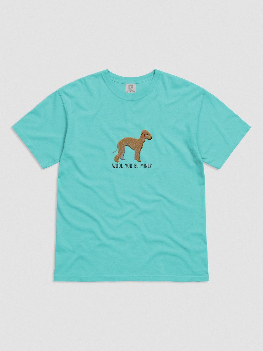 Wool You Be Mine? T-Shirt(Embroidered) of a Bedlington Terrier(Tan) product image (31)