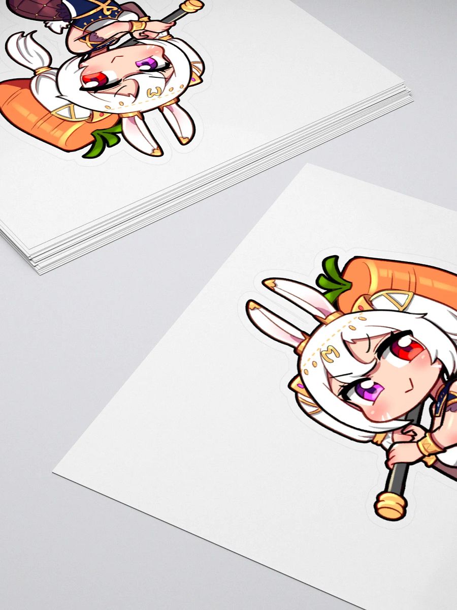 Whimsical Rabbit Warrior Kiss Cut Stickers product image (11)