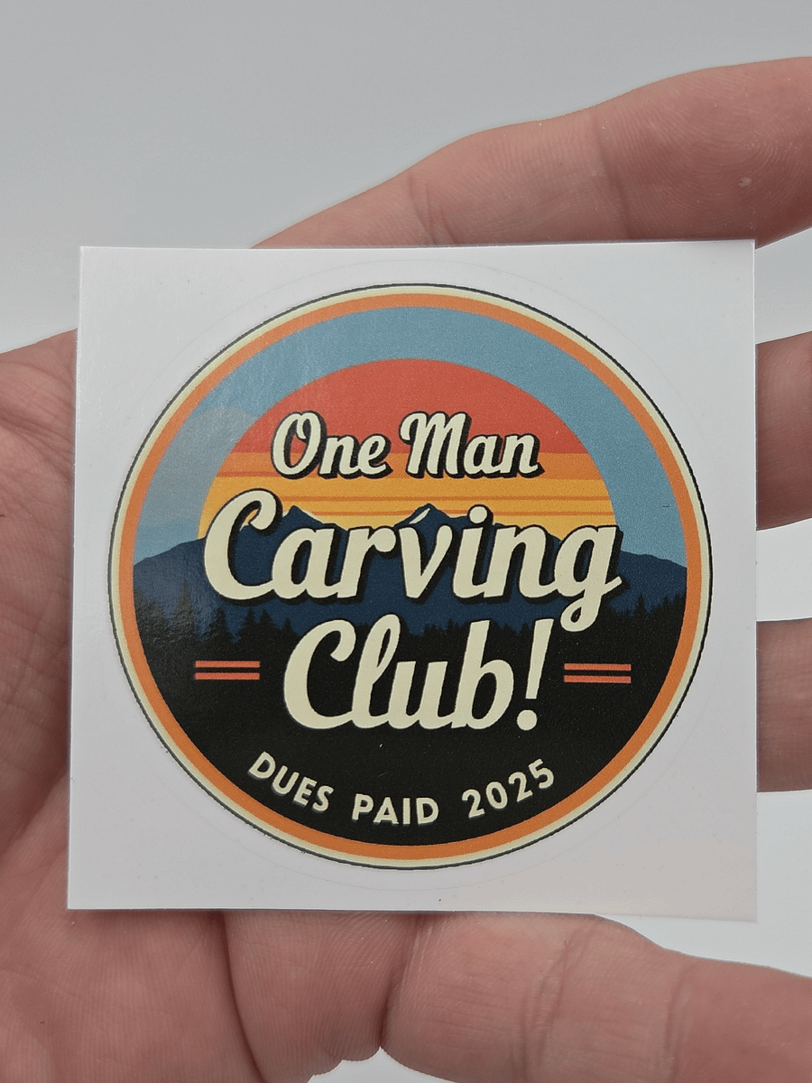 One Man Carving Club Sticker product image (1)