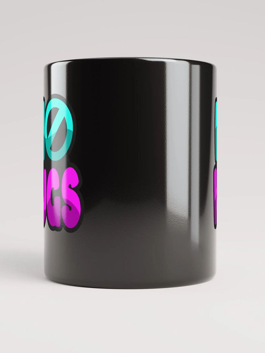 NO HUGS GLOSSY BLACK MUG product image (2)