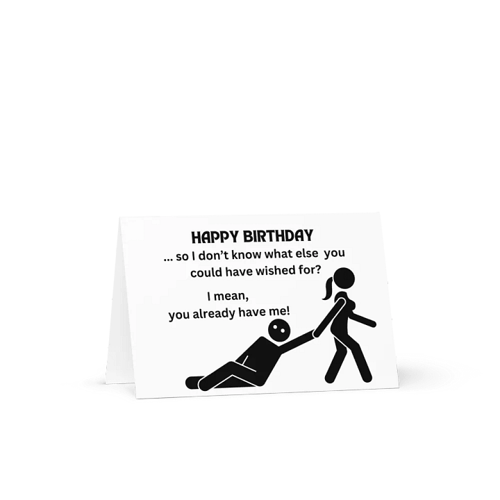 Funny Boyfriend Birthday Card Minimalist Design product image (2)