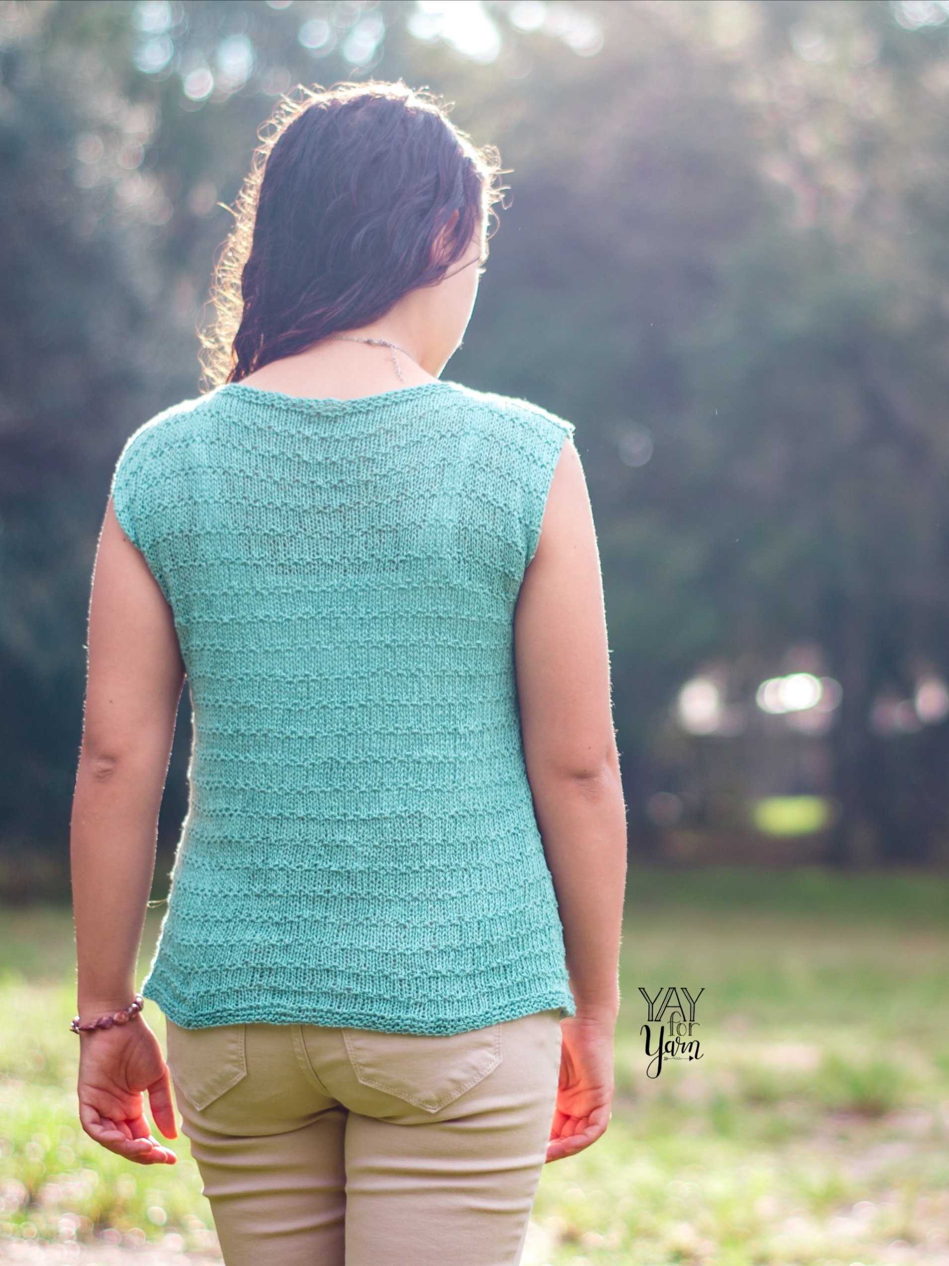 Seaspray Tee - Women's Top PDF Knitting Pattern & Video Tutorial product image (6)