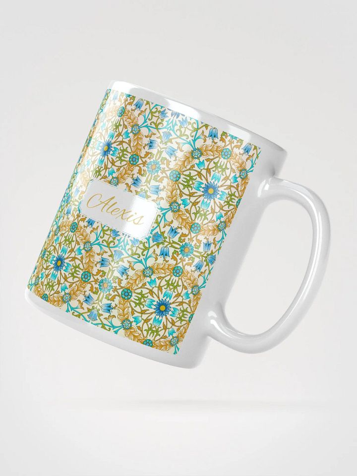 Personalized Vine Pattern White Glossy Mug product image (2)