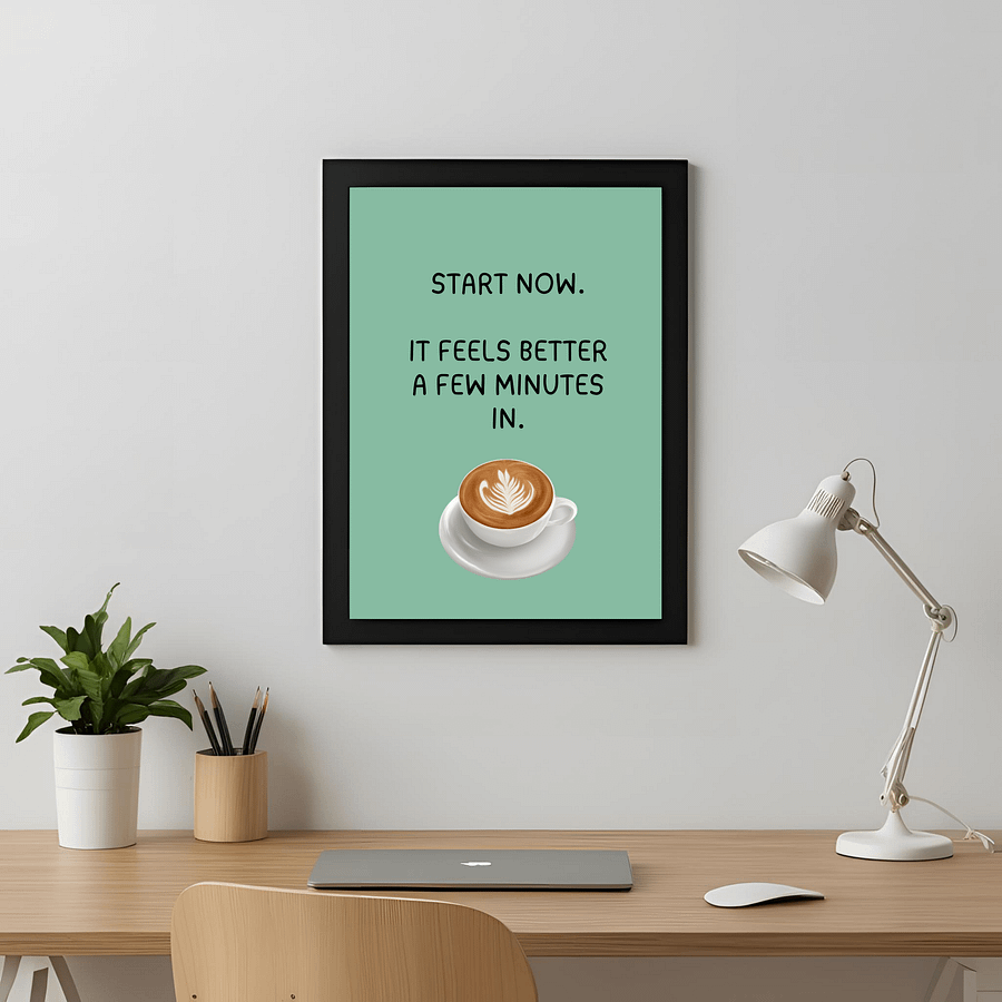 Start Now Latte-Themed Printable Art product image (4)