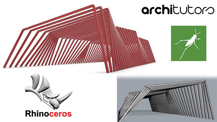Parametric Pergolas Facade Design Grasshopper Rhino Files Download product image (1)