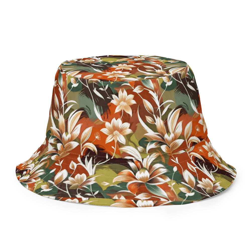 Whispering Garden Earth tone Painted Bucket Hat product image (3)