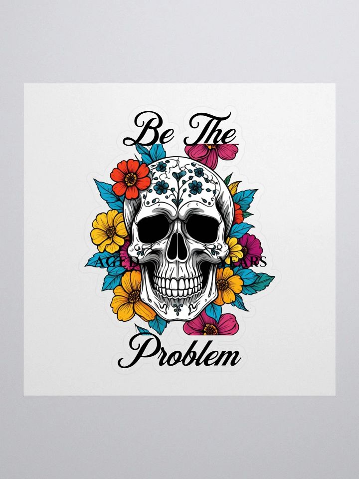 Floral Skull Kiss Cut Stickers product image (1)