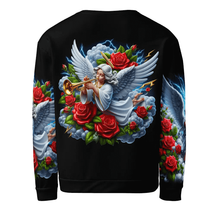 Angels making Music with a Trumpet - All-Over Unisex Sweatshirt #36 product image (2)