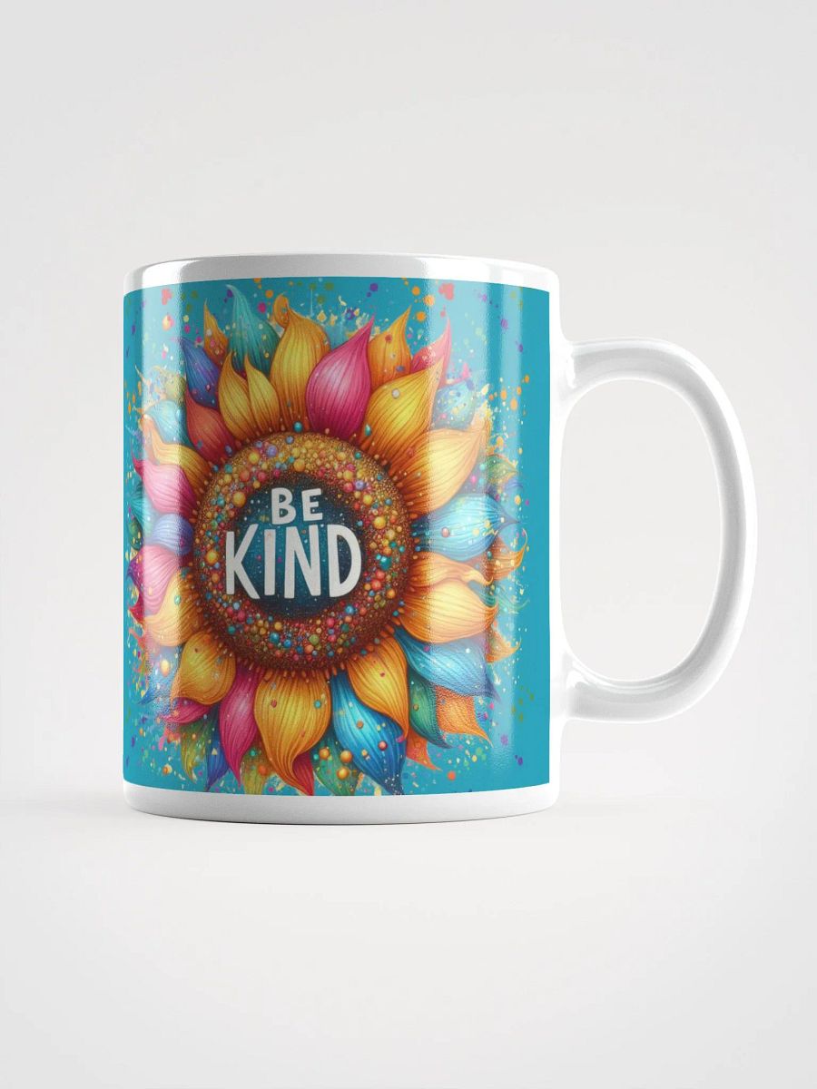 Be Kind Paint Flower Shaped Splash White Mug product image (1)