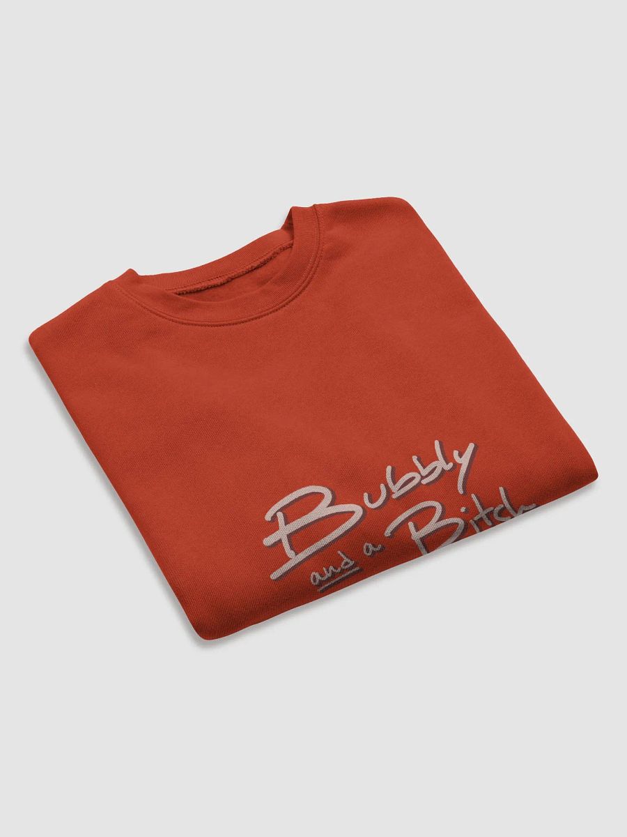 Bubbly and a B*tch (blush shadow design) women's fleece crop sweatshirt product image (7)