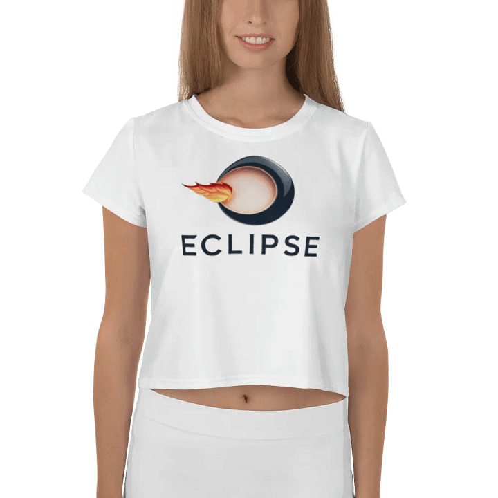 Eclipse Women's Crop Tee - Celestial White Design product image (1)