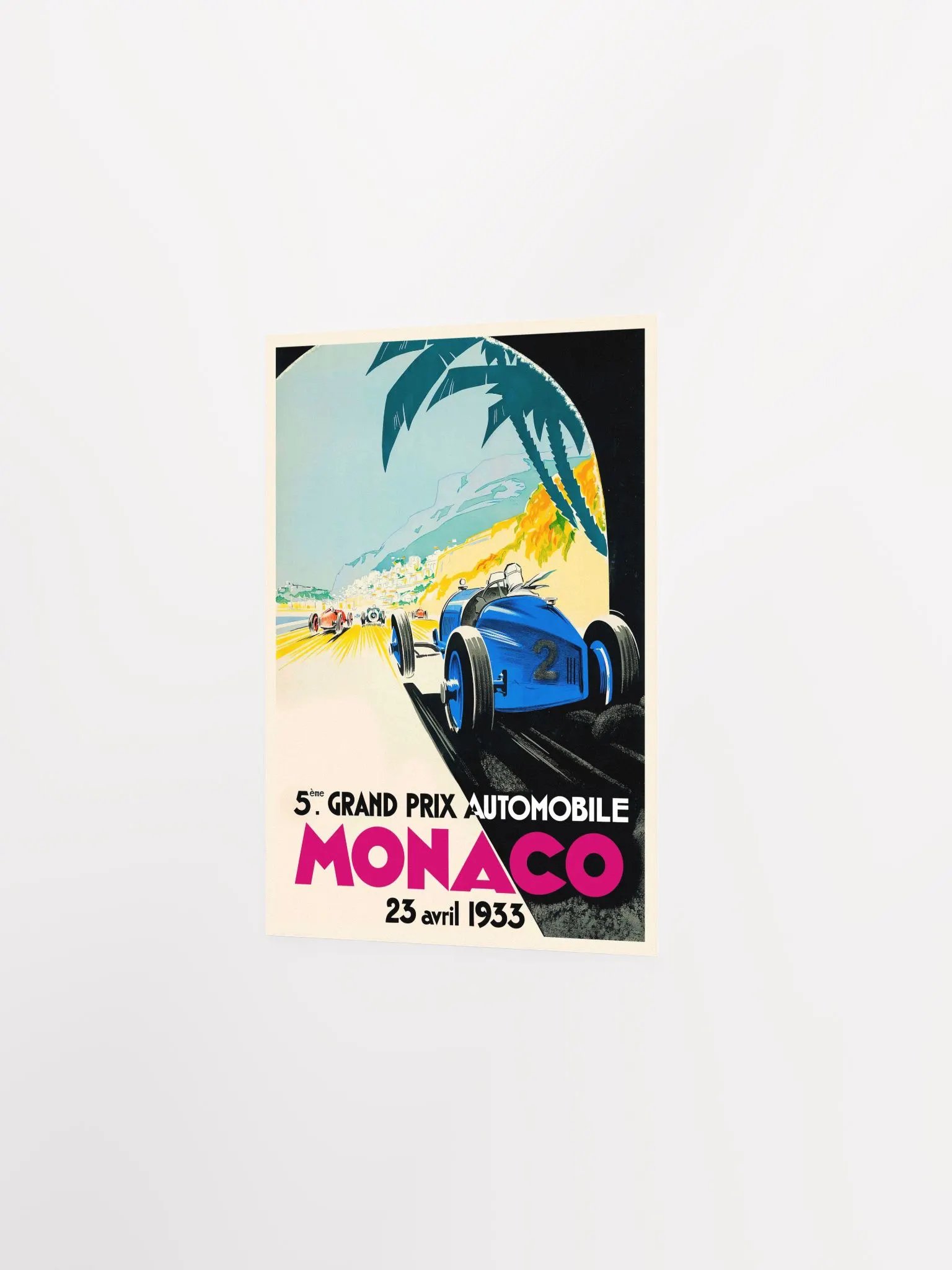 Monaco Vintage F1 Grand Prix, 1933 poster — Vintage Formula 1 poster, Monaco Grand Prix poster, retro travel poster product image (7)