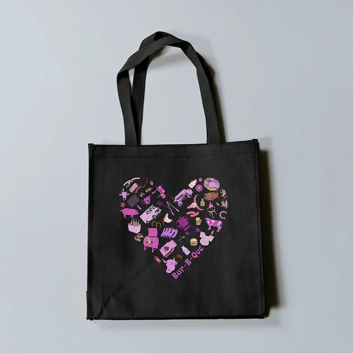 I Heart BBQ Tote Bag - 1 side print product image (1)