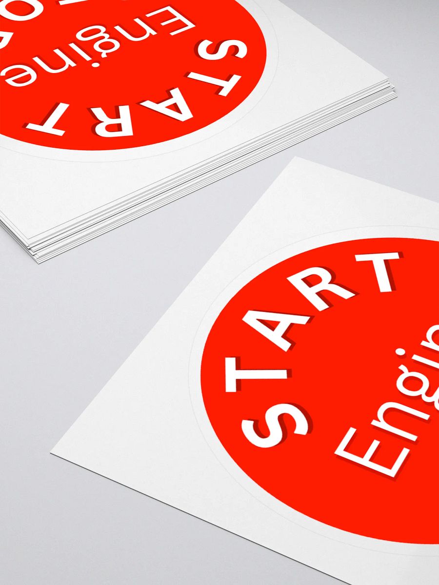 Engine Start/Stop Kiss Cut Stickers product image (4)