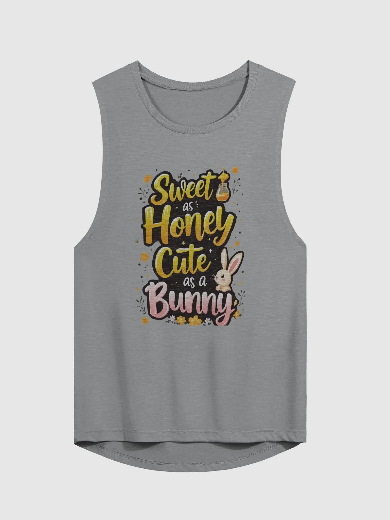 Sweet as Honey, Cute as a Bunny Flowy Muscle Tank product image (6)