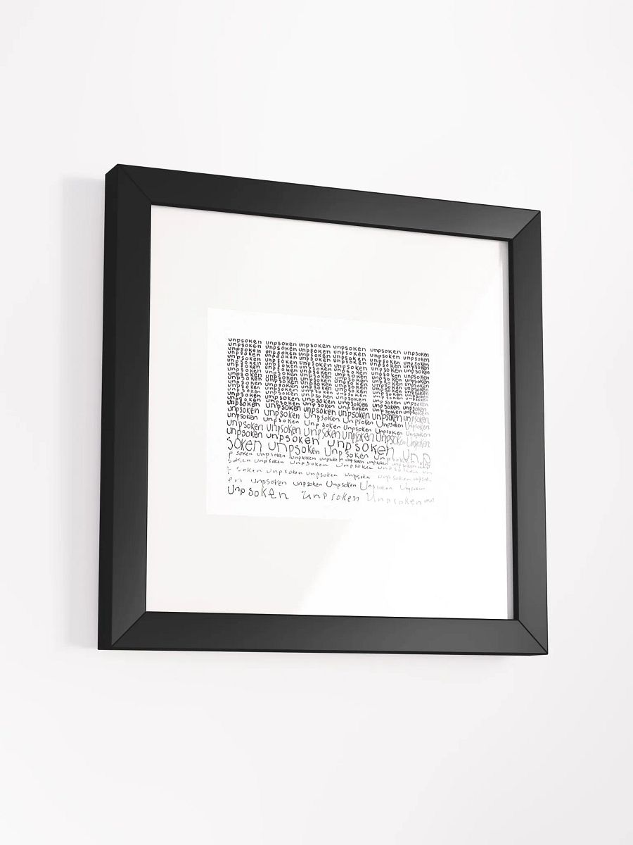Unpsoken Panel Card Print Framed product image (3)