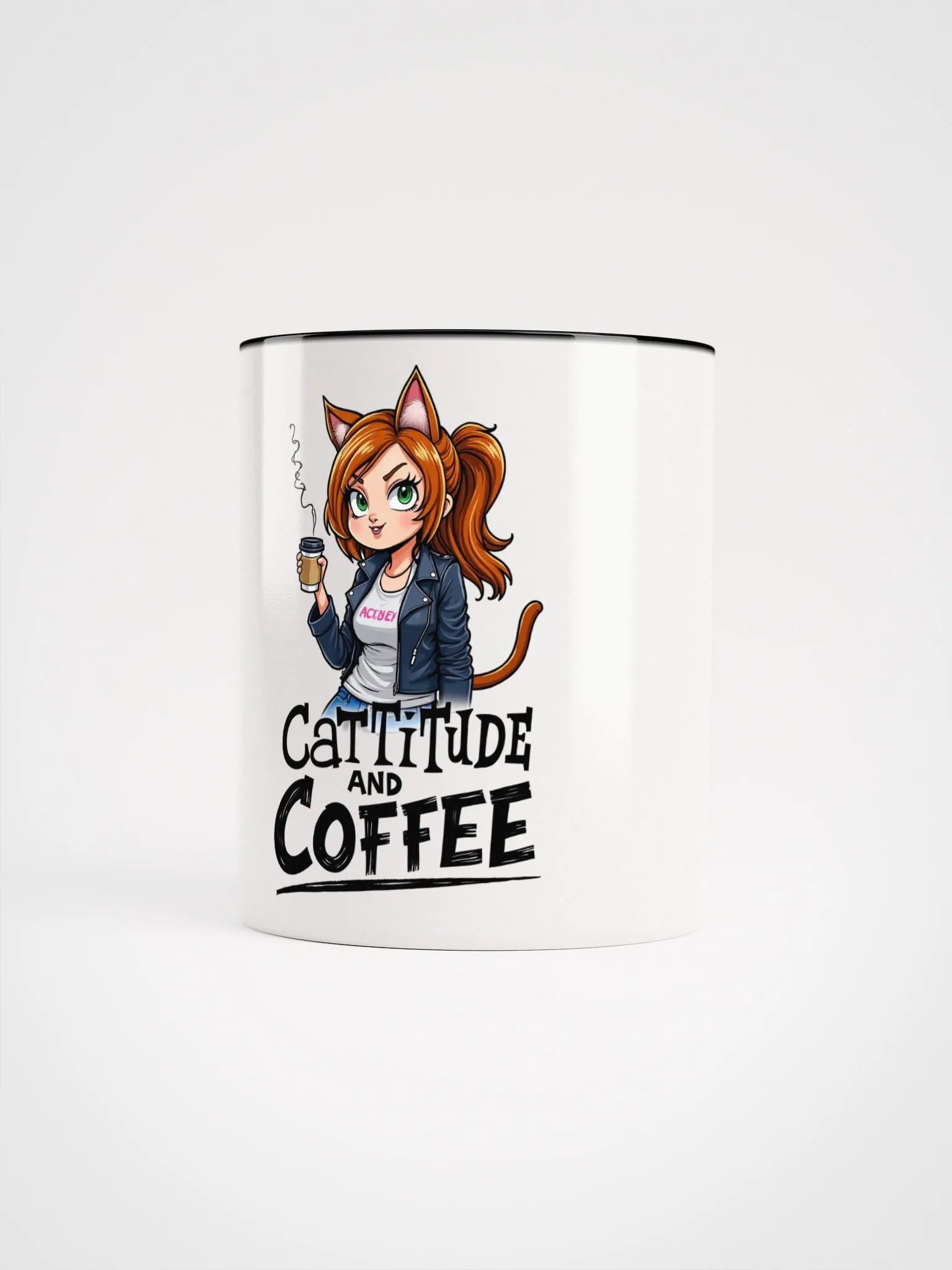 Cat-Titude and Coffee Ceramic Mug product image (65)