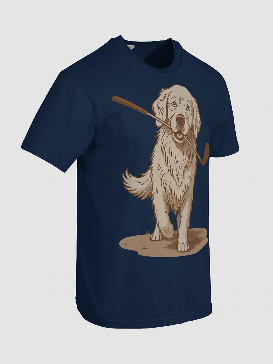 Golfing Golden Retriever Pup Cotton Tee product image (15)