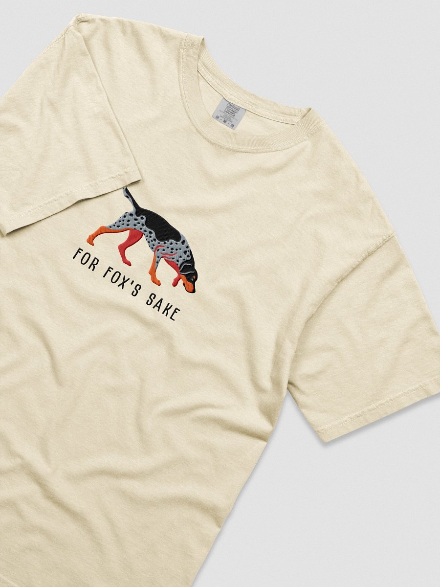 For Fox's Sake T-Shirt(Embroidered) of an American Foxhound(Blue) product image (55)