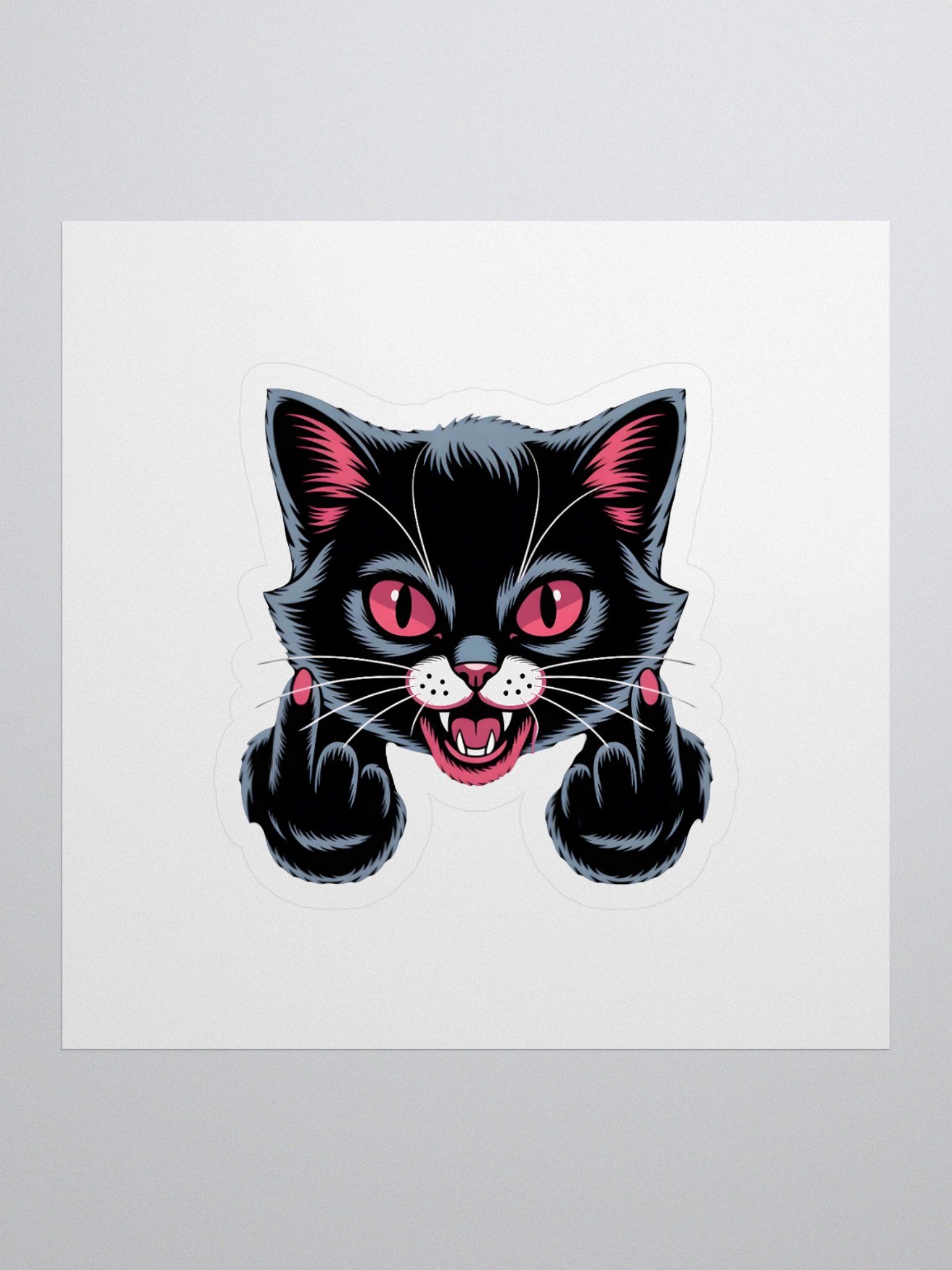 Mischievous Cat Vinyl Stickers product image (1)