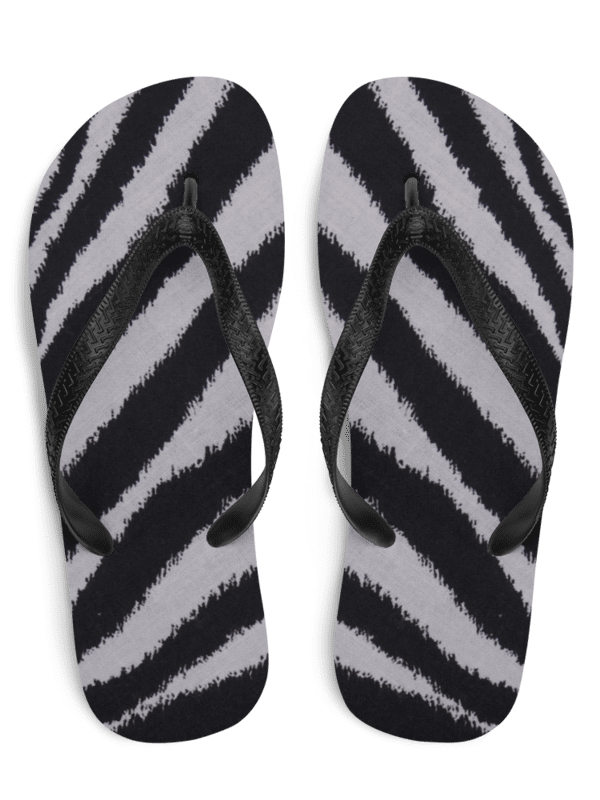 Zebra Stripe Flip Flops product image (1)