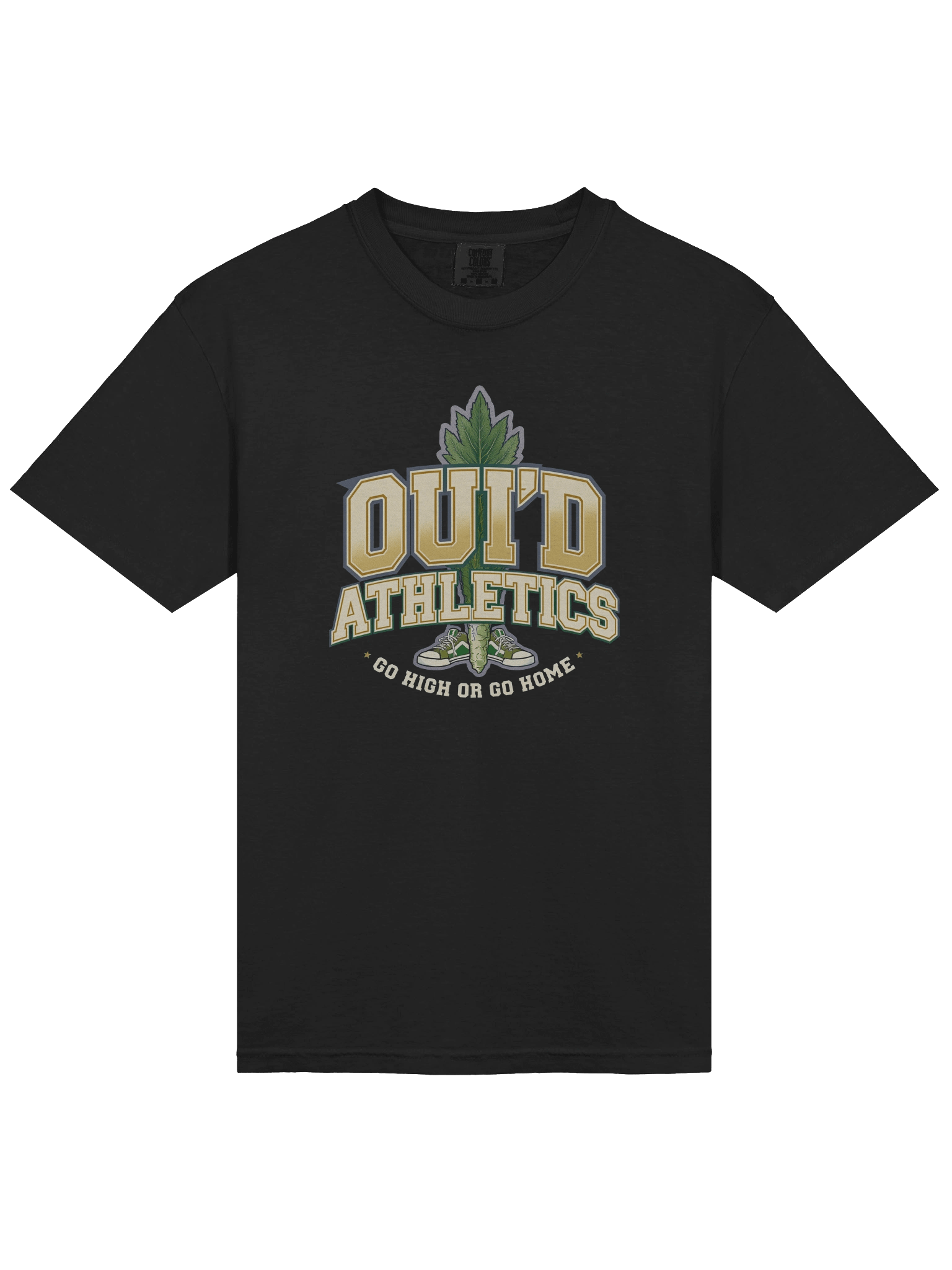 “OUI’D Athletics” Tee 🌿💨 | Go High or Go Home | Comfort Colors 1717 Heavyweight T-Shirt product image (5)
