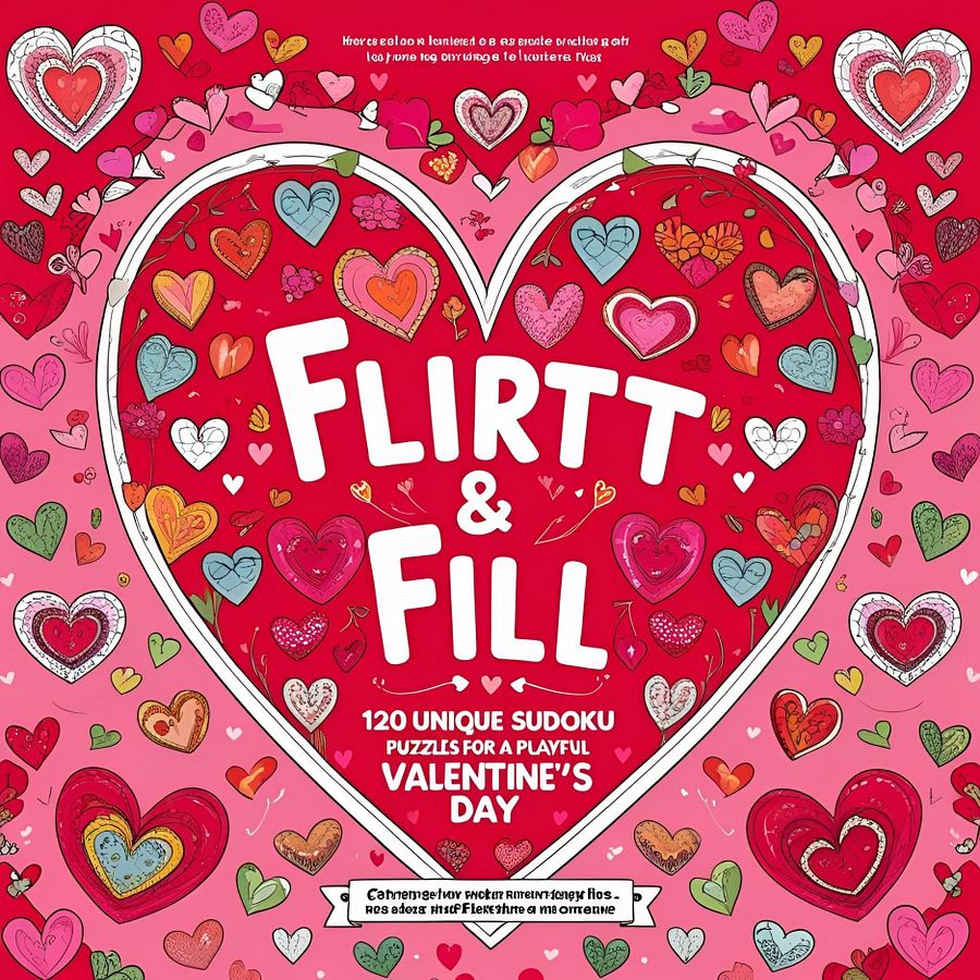 Flirt & Fill - 120 Unique Sudoku Puzzles for a Playful Valentine’s Day product image (1)