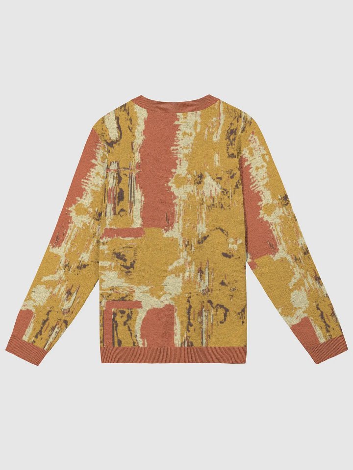 Yellow Paint Glitch Jacquard Crewneck Sweater product image (2)