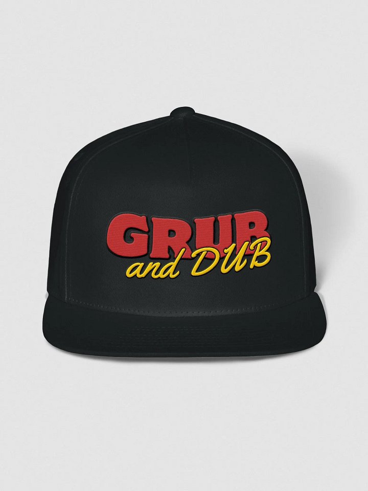 Grub and Dub Icon Flat Snapback Cap product image (6)