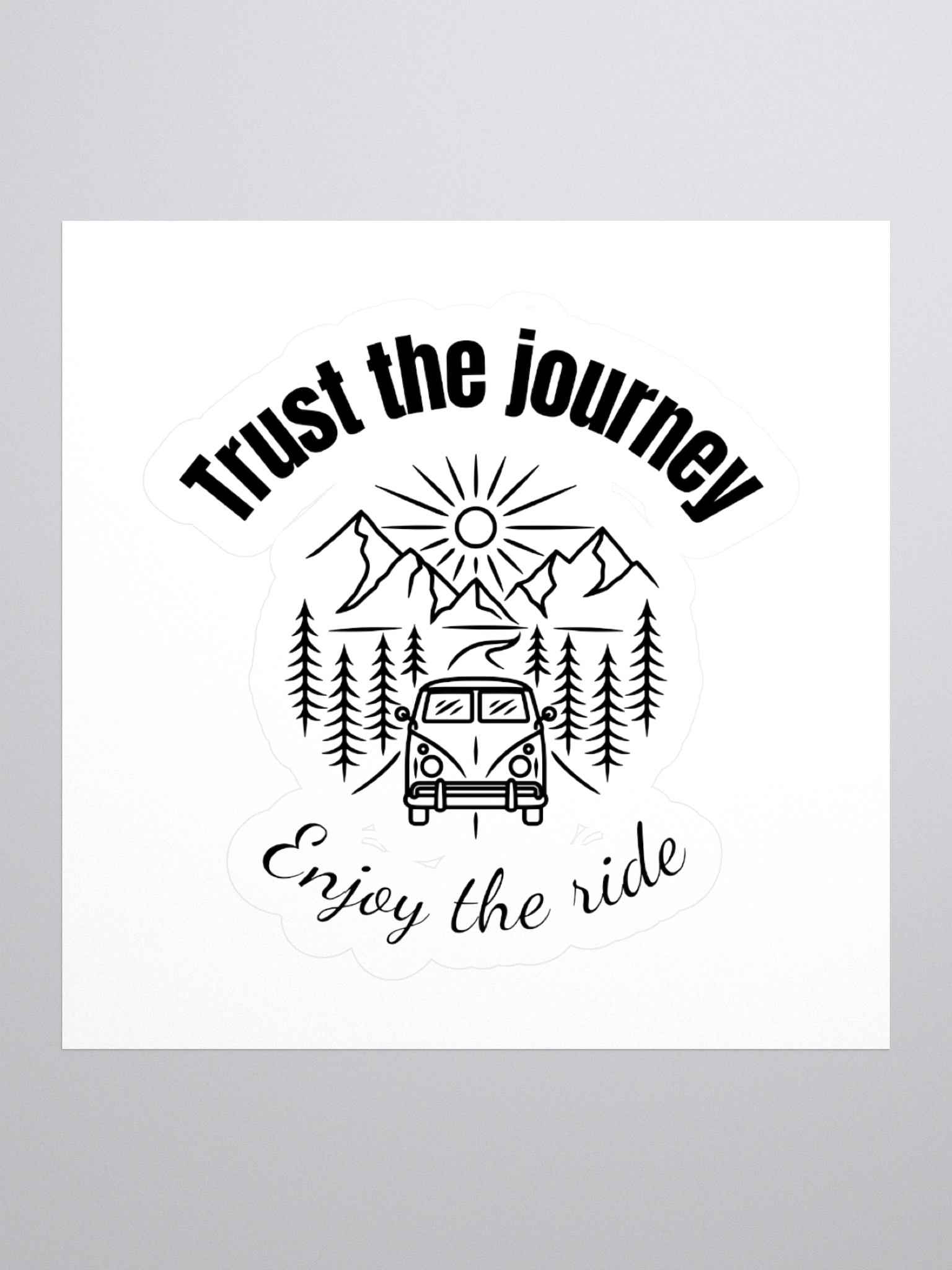 Trust the Journey — Inspirational Kiss-Cut Vinyl Sticker product image (1)