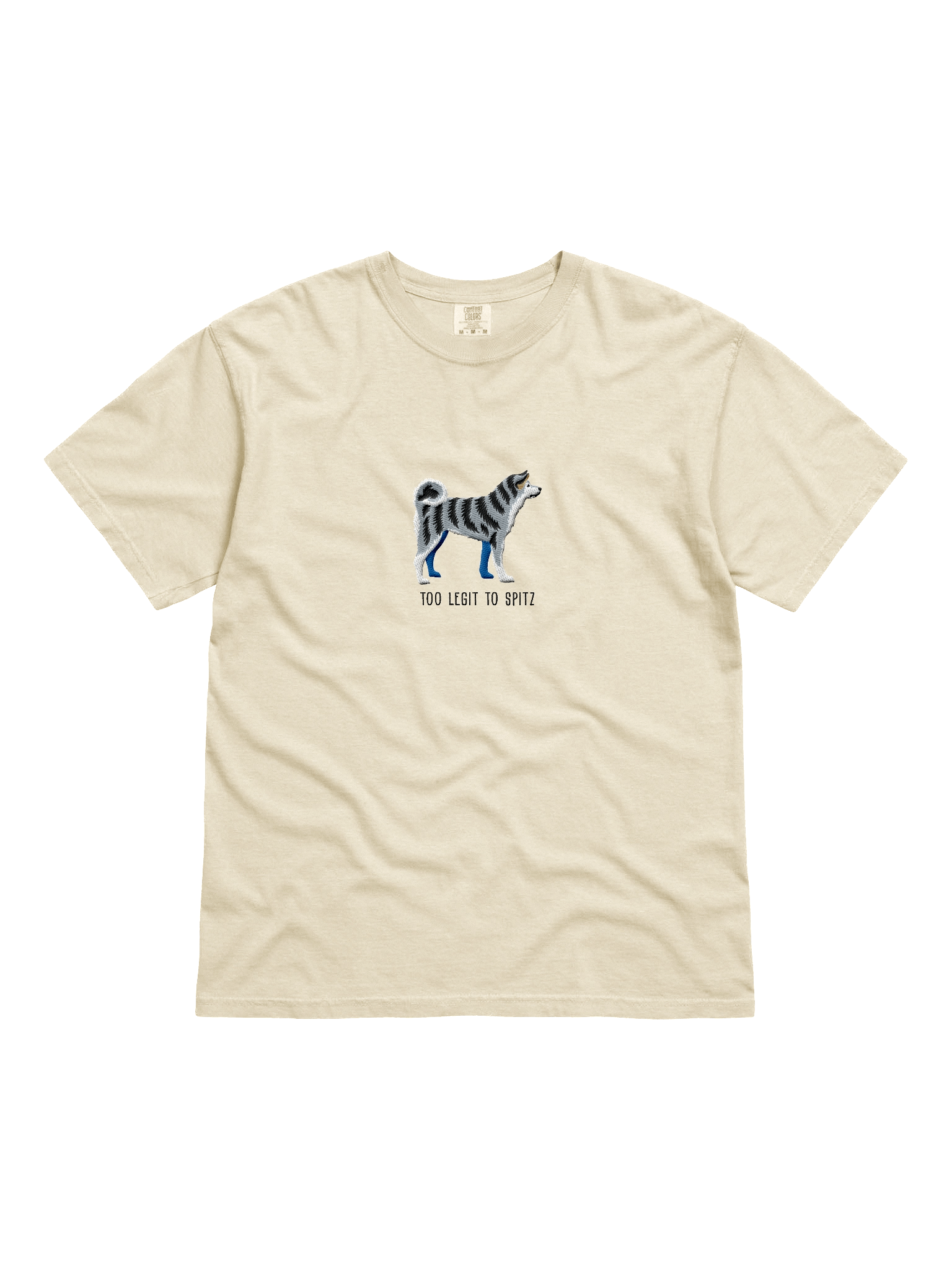 Too Legit to Spitz T-Shirt(Embroidered) of a Japanese Akita Inu(Blue Brindle) product image (41)
