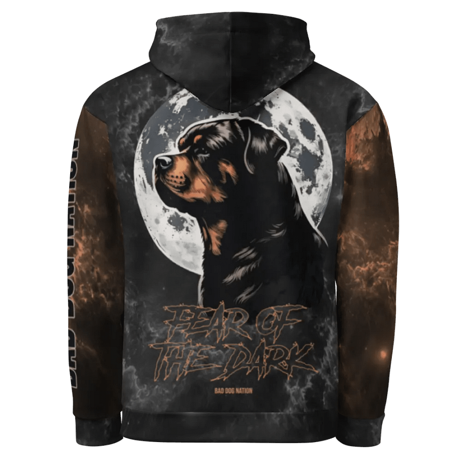 Fear of the Dark - Rottweiler - Adult All-Over Print Unisex Hoodie product image (4)