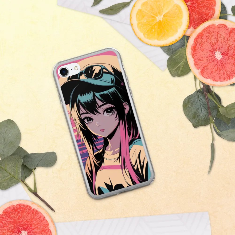 Anime Girl Rainbow hair Iphone Cover product image (11)