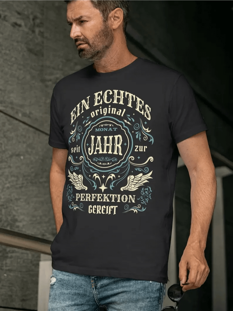 Geburtstag Shirt, Personalisiertes Geschenk | Jahreszahl Monat Shirt | Geburtstag Geburtsjahr | Original Geburtstag, Birthday Tee product image (2)