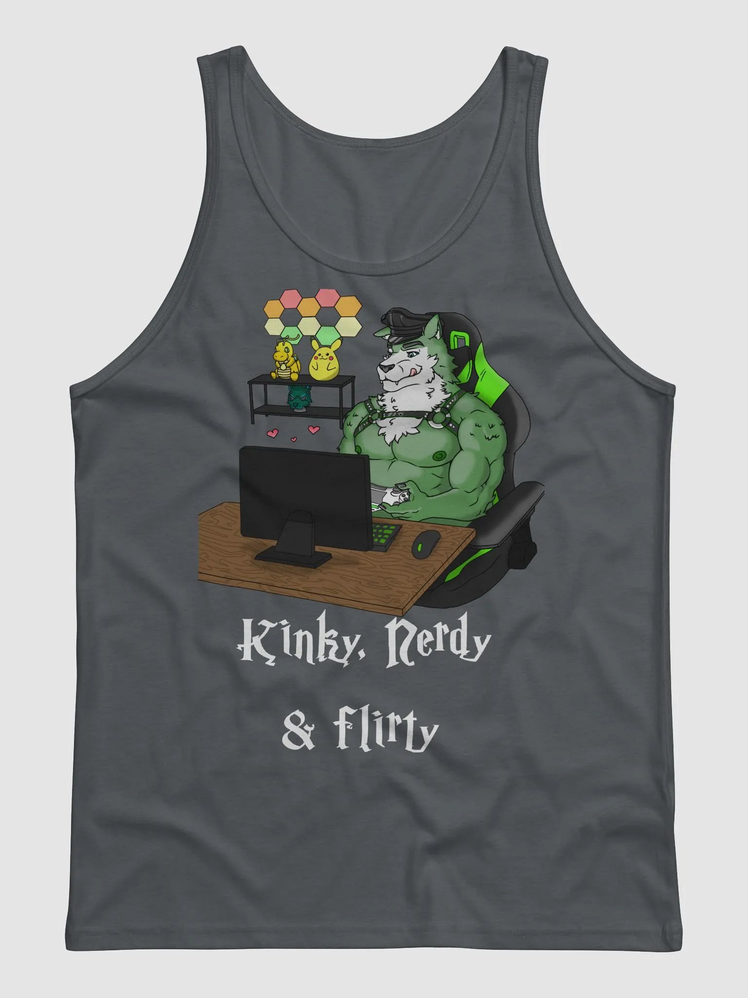 Kinky, Nerdy, & Flirty Tank Top (Dark Colors) product image (1)