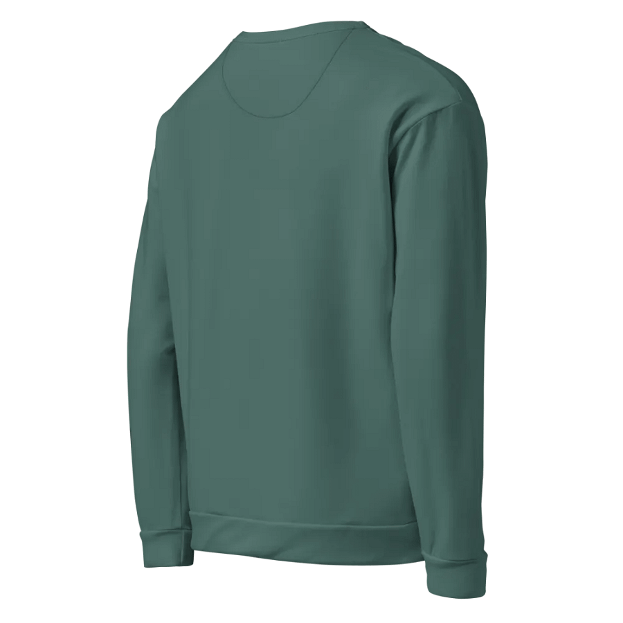 Plain Medium Dark Green Soft Summer Unisex Recycled Polyester Heavyweight Premium Sweatshirt by Treasure Pie product image (6)