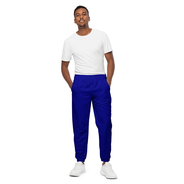 Plain Color Navy Blue Track Pants product image (1)