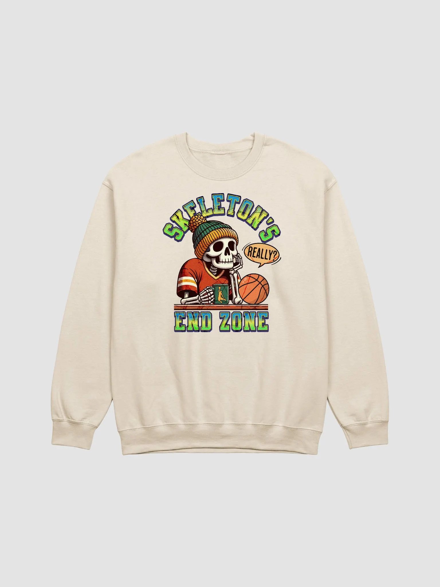 Skeletons End Zone Basketball Air-Spun Classic Crewneck Sweatshirt product image (19)