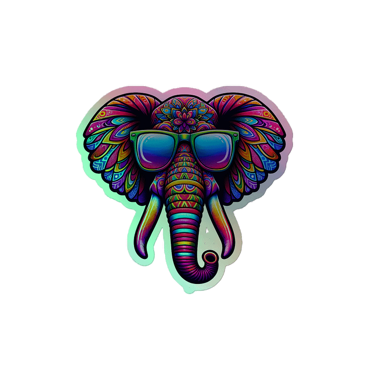 Holographic Elephant Sticker product image (2)