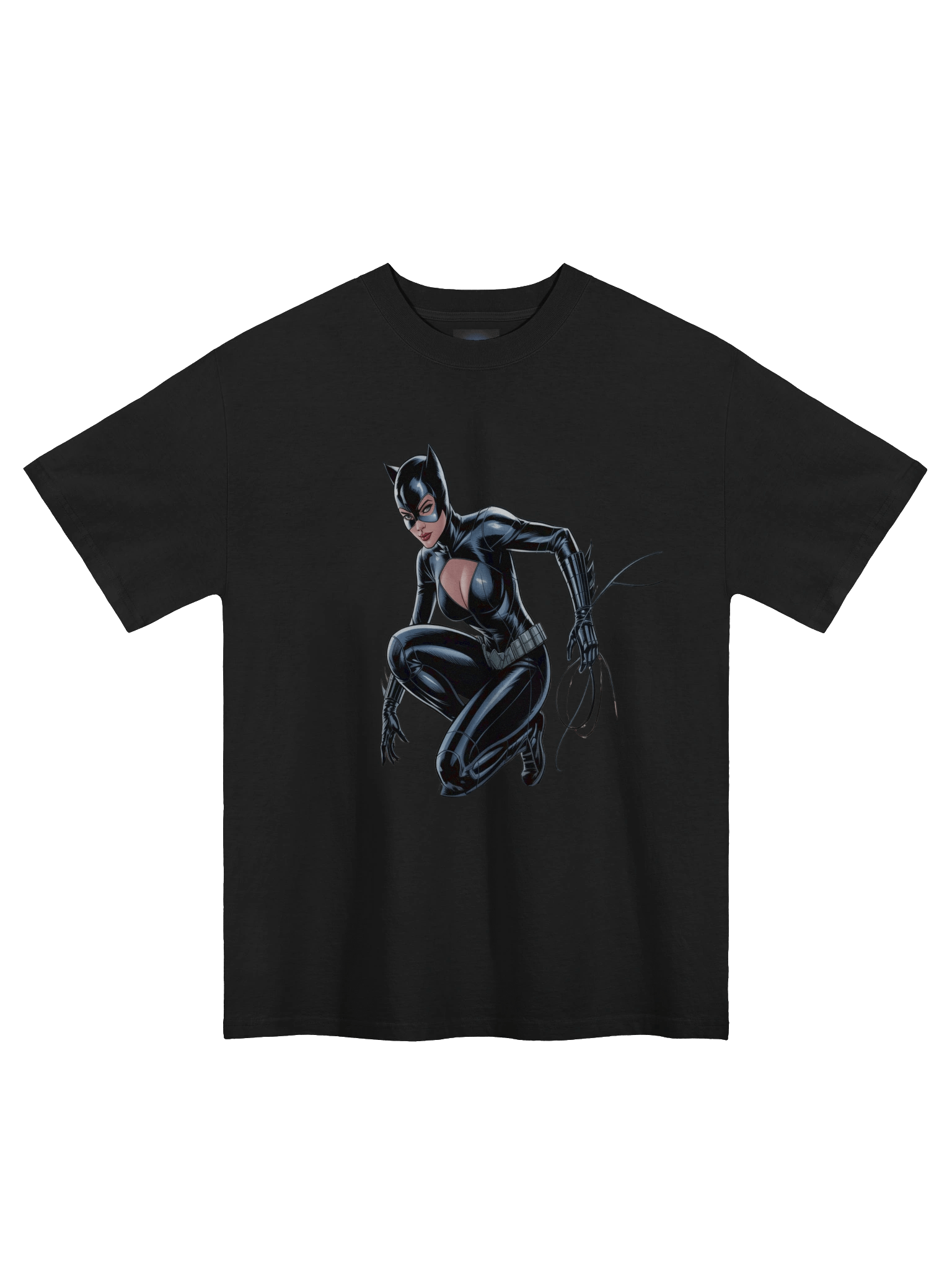 Shadow Strike: Catwoman's Feral Pounce Oversized Faded T-Shirt product image (3)