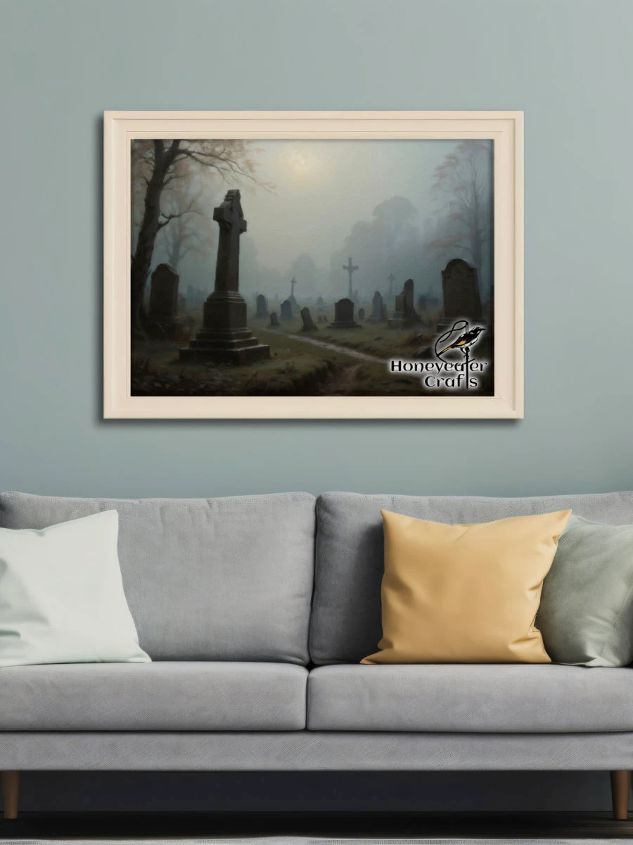 Haunted Graveyard: Halloween Art Print product image (3)