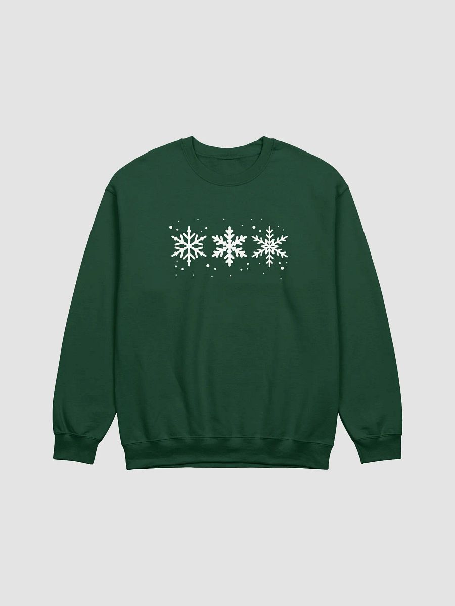 White Snowflakes Classic Crewneck Sweatshirt product image (1)