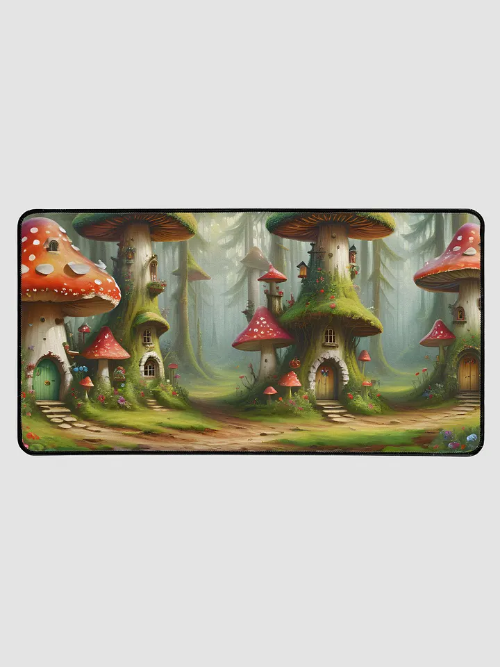Desk Mat (31.5x15.5 inches) - Colorful Toadstool Village product image (1)