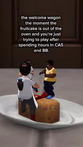 no, eliza, i don't want your family heirloom recipe brick. #twitch #streamer #thesims4 #simsmemes