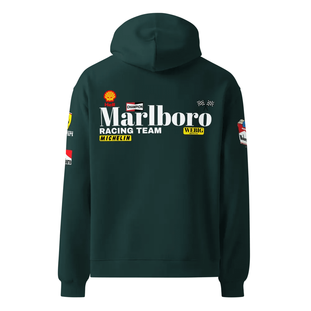 FERRARI MARLBORO Logo Unisex Oversized Green Hoodie product image (2)