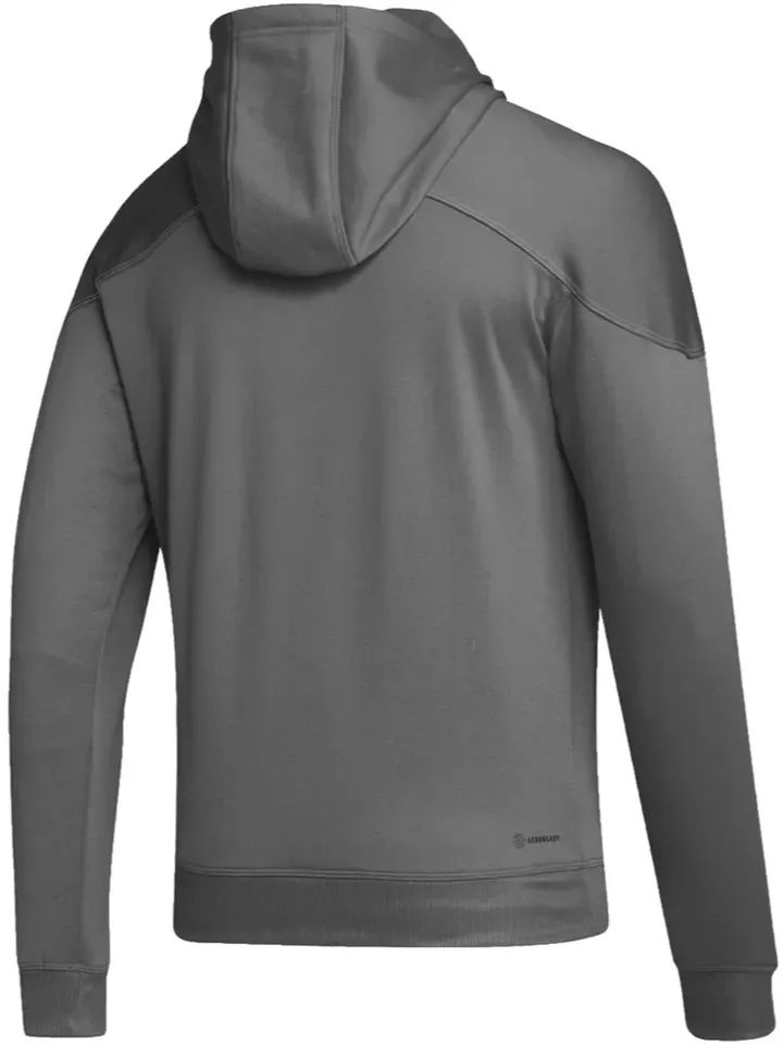 Adidas Men's Stadium Aeroready Fleece Embroidered Logo Pullover Hoodie - Gray product image (2)