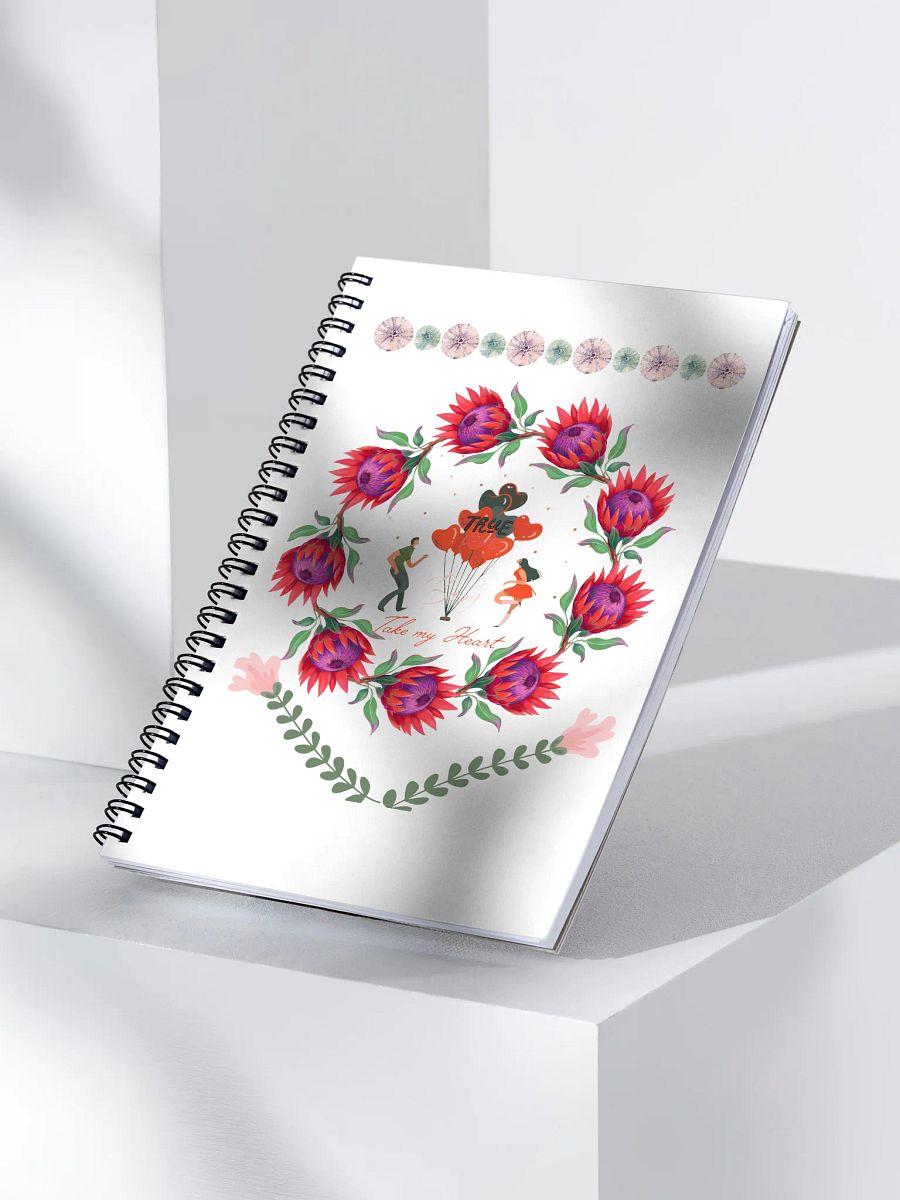 True Love Floral Spiral Notebook product image (3)