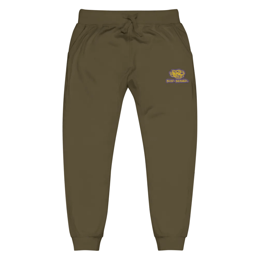 BUSY-BRAINED (tulip design) embroidered fleece joggers product image (10)