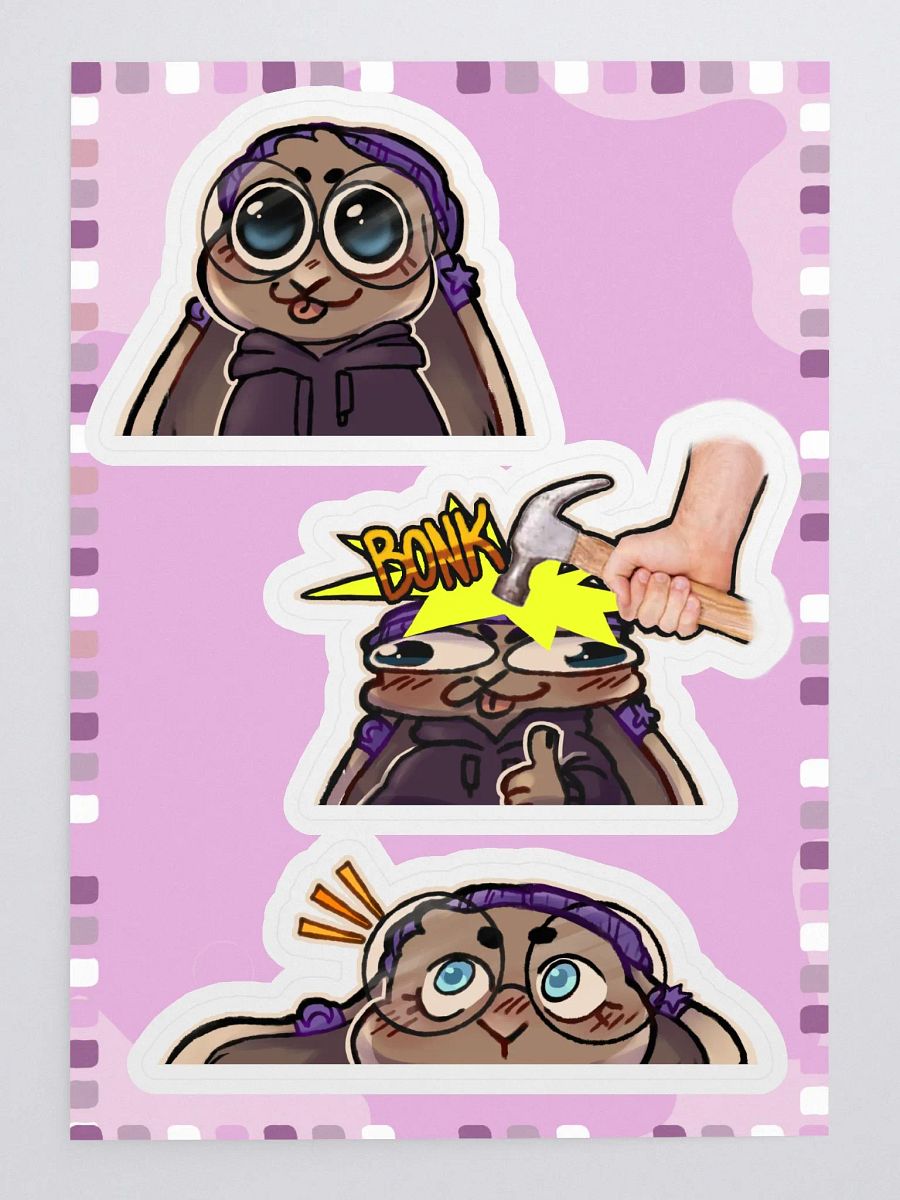 Flammtastic Sticker Sheet 1 (Derp, Bonk, and Lurk) product image (3)